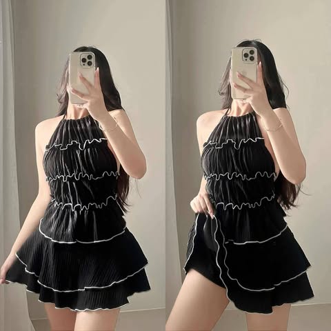 Alice Backless Halter Top and Skort Coords