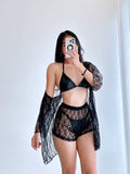 Maya 2in1 Lace Kimono and Shorts Cover Up