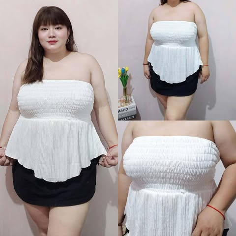 Plus Size Yuna Tube Peplum Top