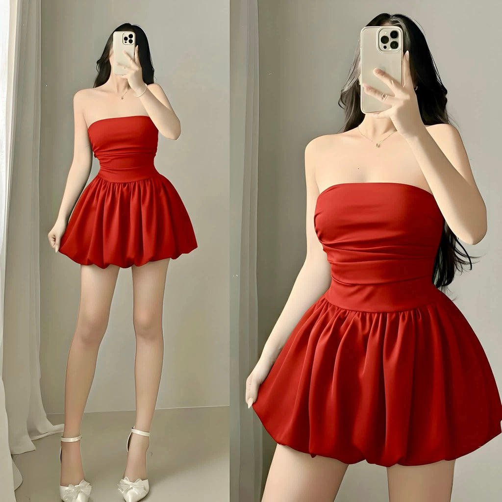 Glenda Tube Balloon Mini Dress