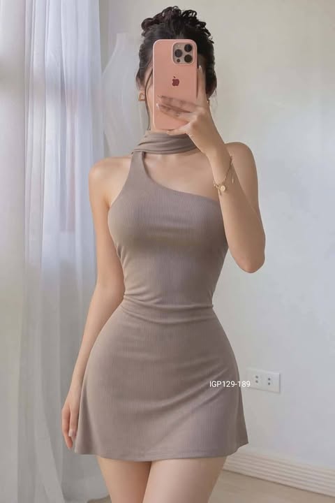 Sadie One Side Mini Dress With Shawl