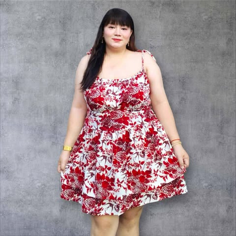 Plus Size Katrina Self Tie Mini Dress