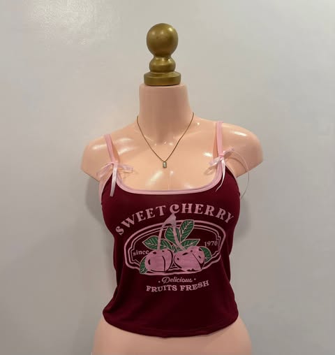 Nina Sweet Cherry Spag Top