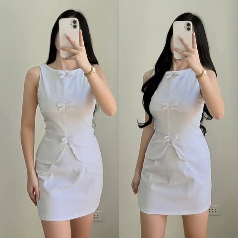 Casey Ribbon Top and Skirt Coords