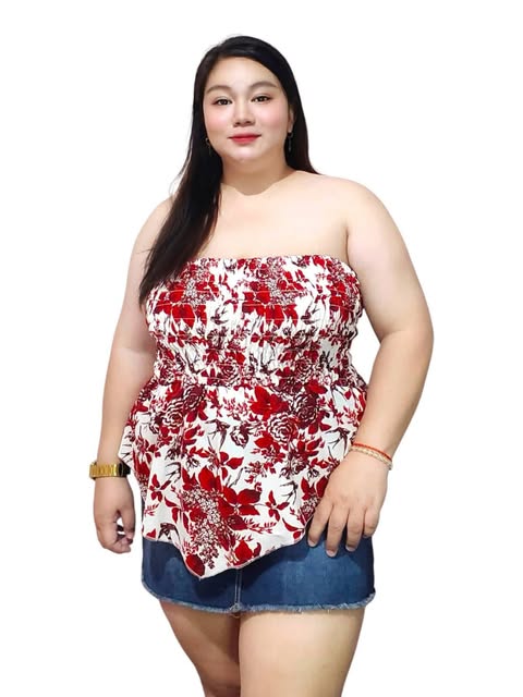 Plus Size Yuna Tube Peplum Top