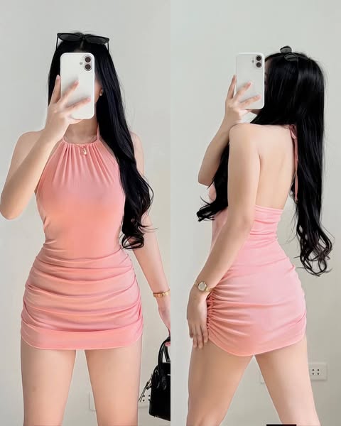 Yannie Halter Bodycon Mini Dress