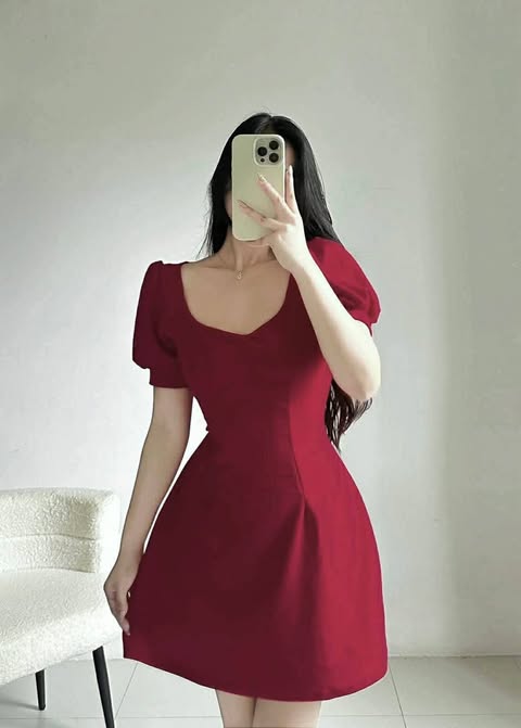 Elegant Puff Mini Dress