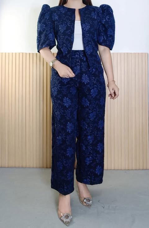 Plus Size Filipiniana Bolero Top and Pants Coords