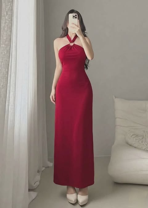 Clarita Halter Bodycon Maxi Dress