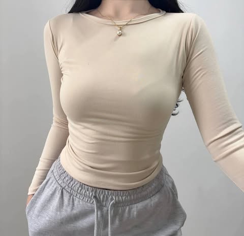 Basic Longsleeve Top Double Lining Front