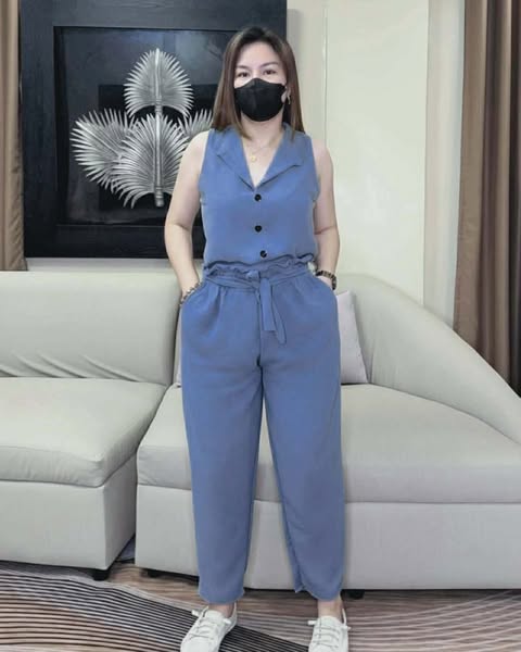Plus Size Levy Sleeveless Top and Pants Coords