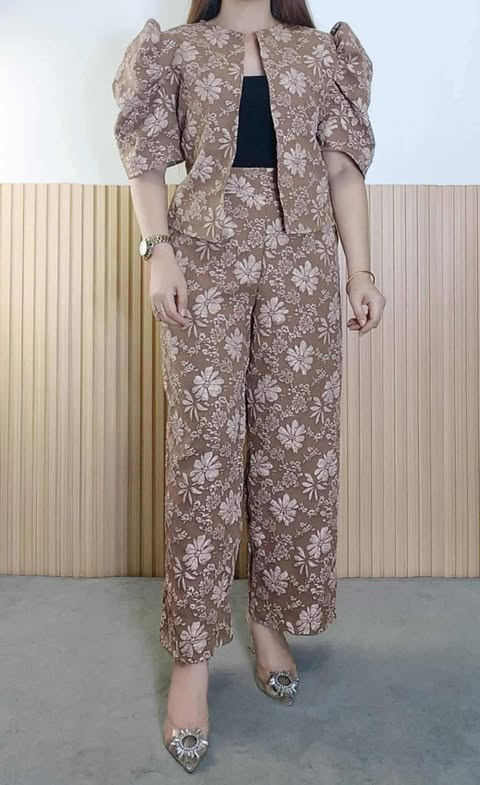 Plus Size Filipiniana Bolero Top and Pants Coords