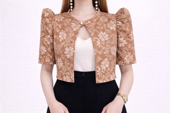 Plus Size Josephine Filipiniana Bolero Top