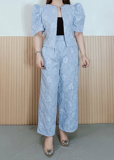 Plus Size Filipiniana Bolero Top and Pants Coords