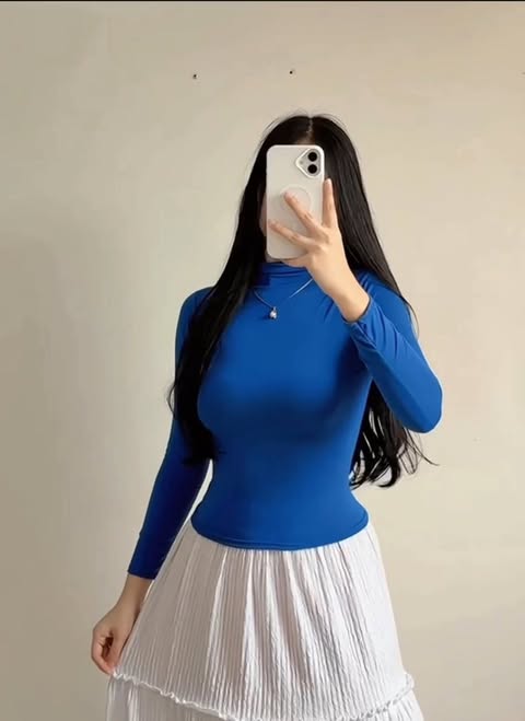 Luna Turtleneck Longsleeve Top Double Lining Front