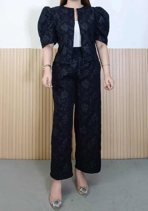 Plus Size Filipiniana Bolero Top and Pants Coords