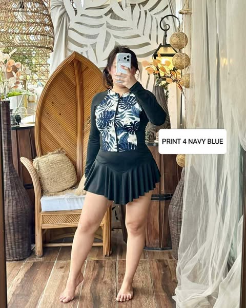 Plus Size Lily Zipper Rashguard Coords