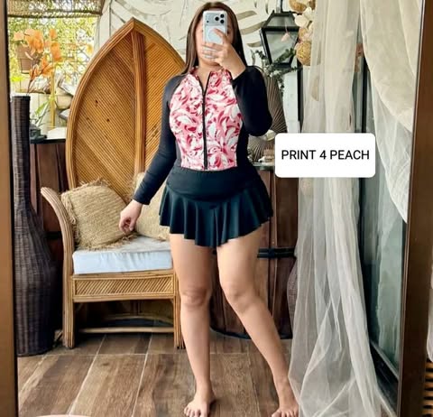 Plus Size Lily Zipper Rashguard Coords