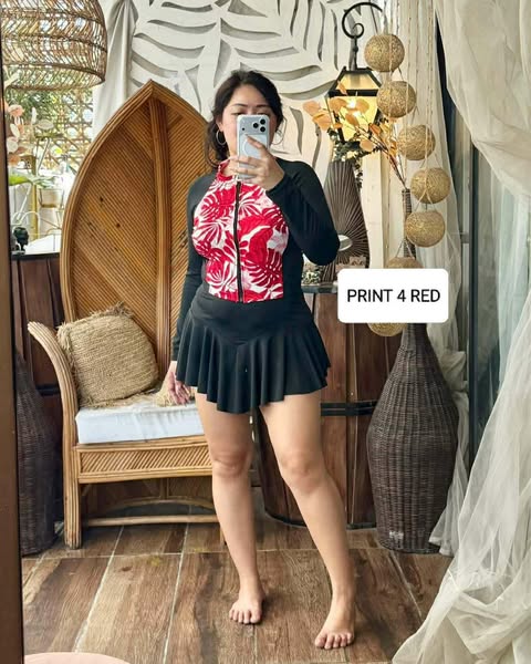 Plus Size Lily Zipper Rashguard Coords