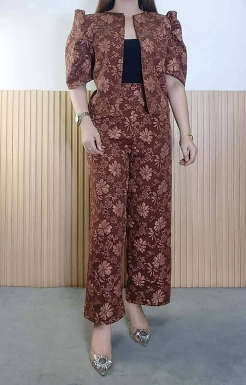 Plus Size Filipiniana Bolero Top and Pants Coords