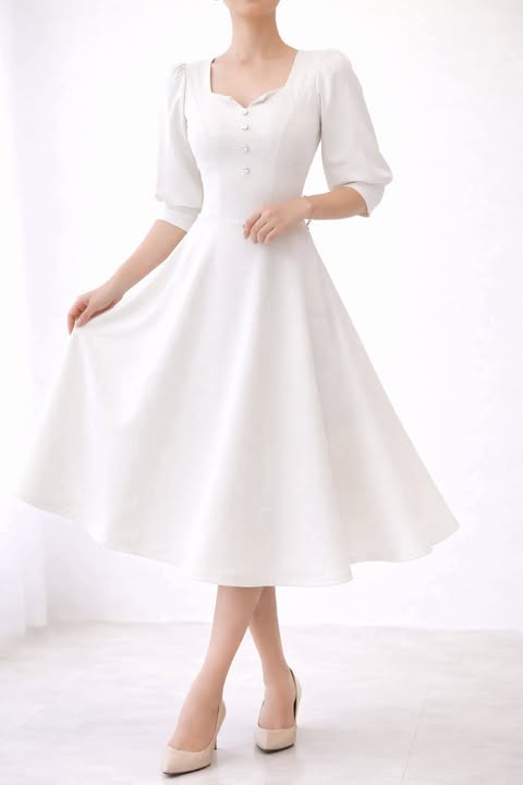 Selena Puff Maxi Dress