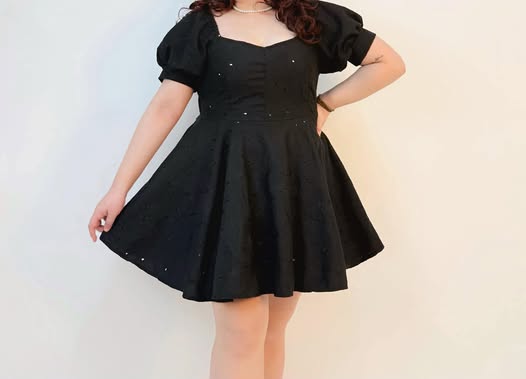 Plus Size Blissa Puff Mini Dress
