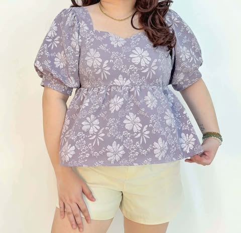 Plus Size Susa Puff Peplum Top