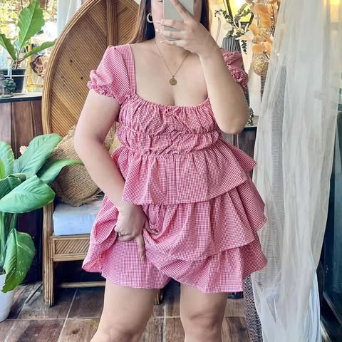 Plus Size Sheena Coquette Top and Skort Coords