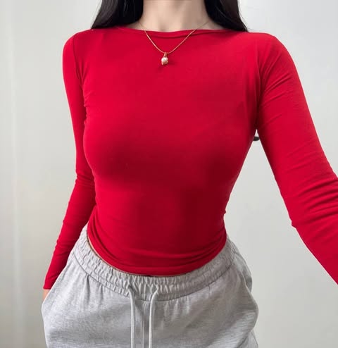 Basic Longsleeve Top Double Lining Front