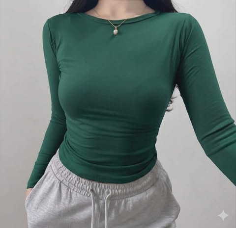 Basic Longsleeve Top Double Lining Front