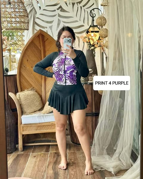 Plus Size Lily Zipper Rashguard Coords