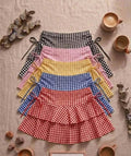 Plus Size Zenny Layered Skort Gingham