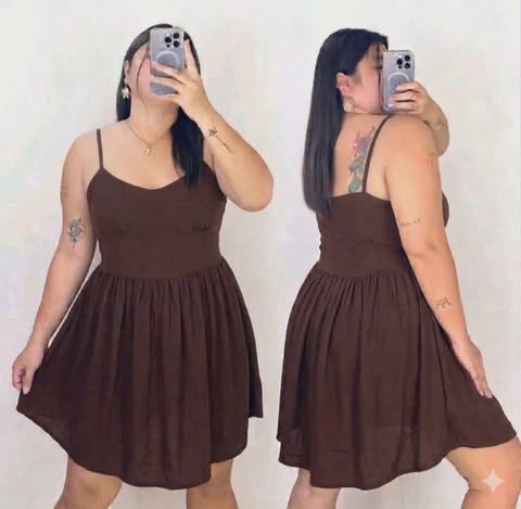 Plus Size Popz Spag Mini Dress