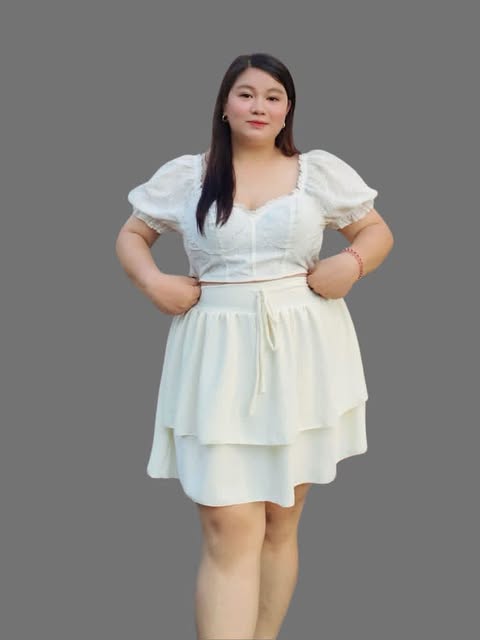 Plus Size Betty Layered Mini Skirt
