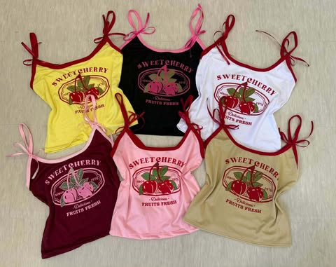 Nina Sweet Cherry Spag Top