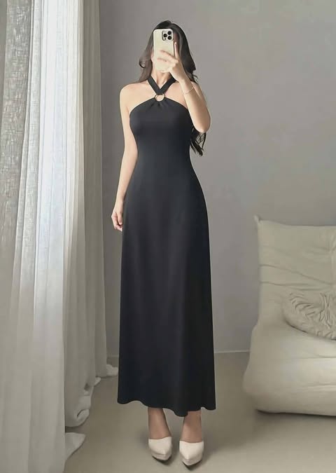 Clarita Halter Bodycon Maxi Dress