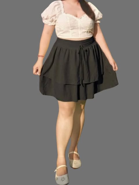 Plus Size Betty Layered Mini Skirt