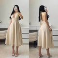 🎁 Allysa Halter Backless Midi Dress (50% off)