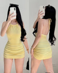 Yannie Halter Bodycon Mini Dress