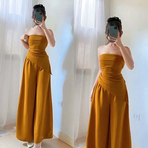 Elisse Tube Top and Wideleg Pants Coords