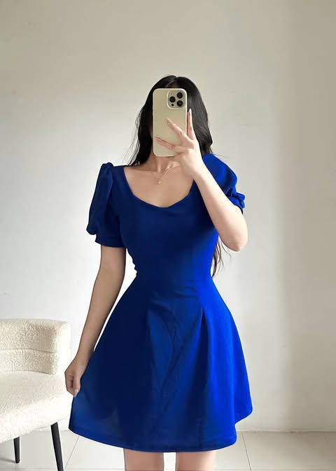 Elegant Puff Mini Dress