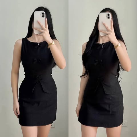 Casey Ribbon Top and Skirt Coords
