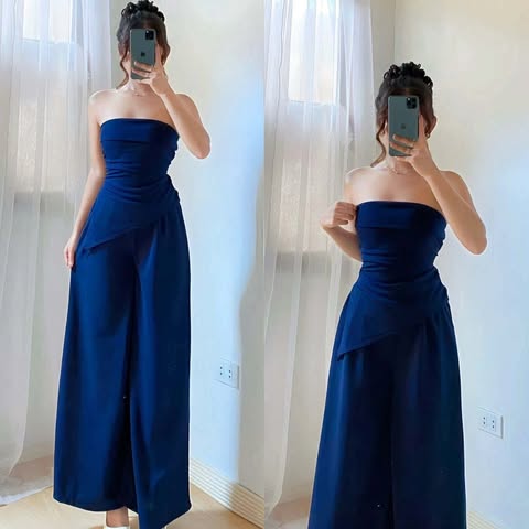 Elisse Tube Top and Wideleg Pants Coords