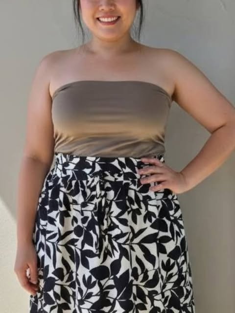 Plus Size Baba Top Double Lining Front and Back