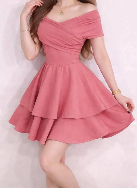 Barbie Offshoulder Mini Dress