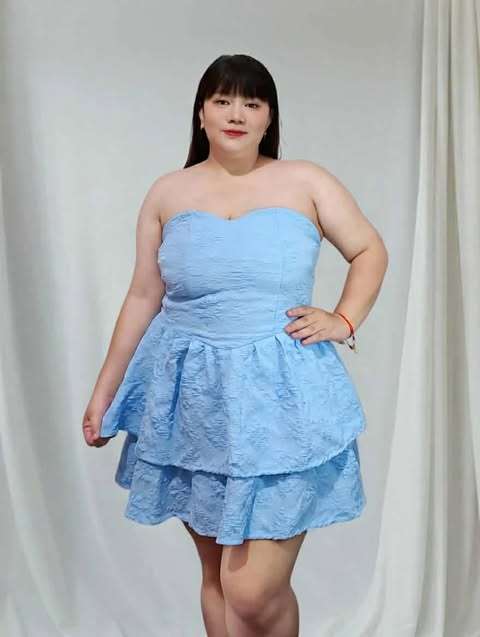 Plus Size Honey Tube Layered Mini Dress