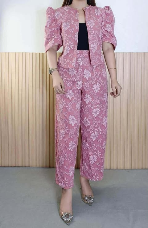 Plus Size Filipiniana Bolero Top and Pants Coords