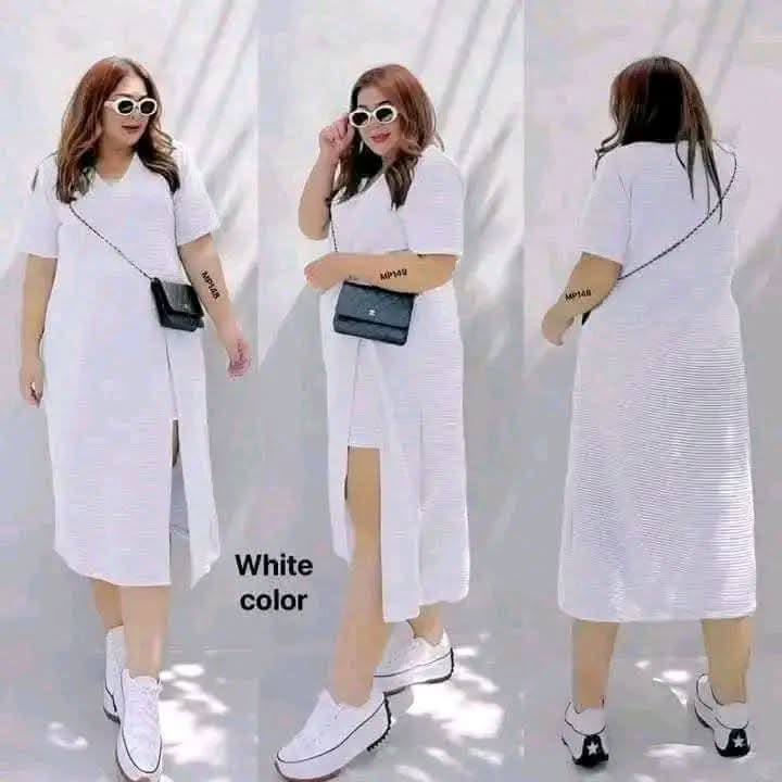 Plus Size Camille Slit Dress With Shorts