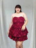 Plus Size Honey Tube Layered Mini Dress