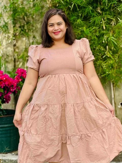 Plus Size Cathy Puff Midi Dress